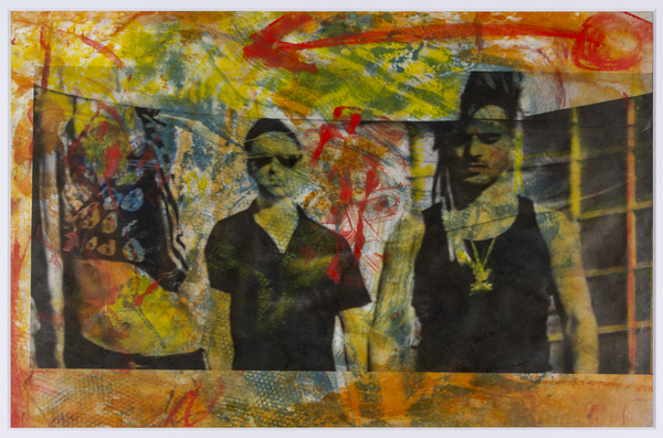Encaustic Mono Print
with Photo
Billboard with Arrow
27"x38"
