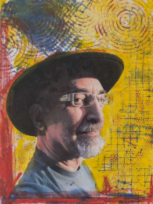 Encaustic Mono Print
with Photo
Billboard with Hat
27"x38"