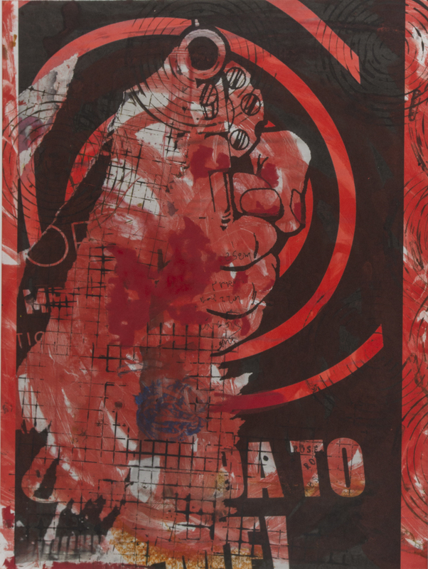 Encaustic Mono print with Photo
27"x38"