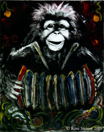 Carnival Monkey Playing Concertina